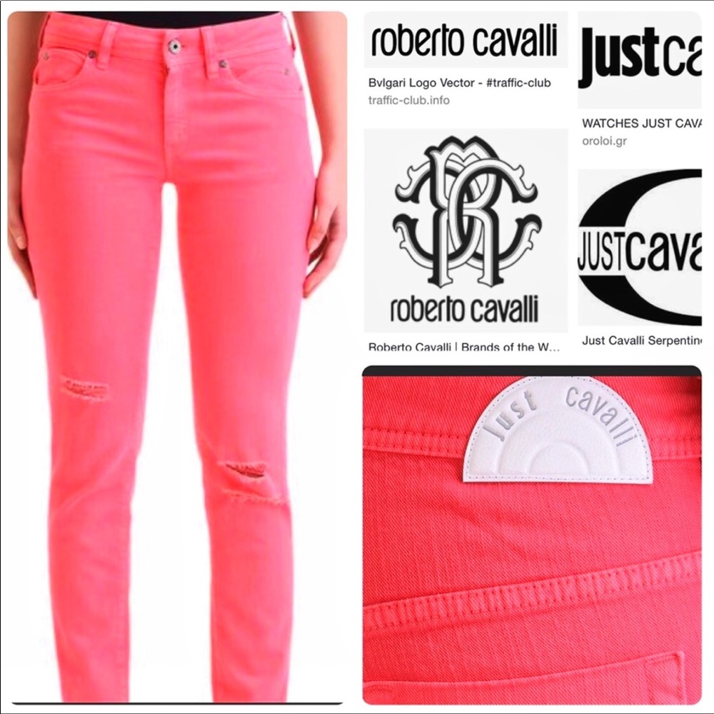 Roberto Cavalli Pink Slim Women's Jeans - Picture 5 of 16